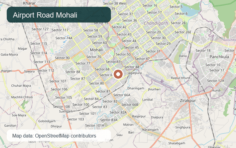 Airport Road Locality map visual